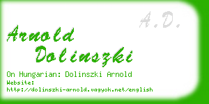 arnold dolinszki business card